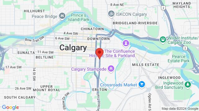 Mapa de la zona alrededor de 1229 Macleod Trail SE,Calgary, Alberta, Calgary, AB, CA