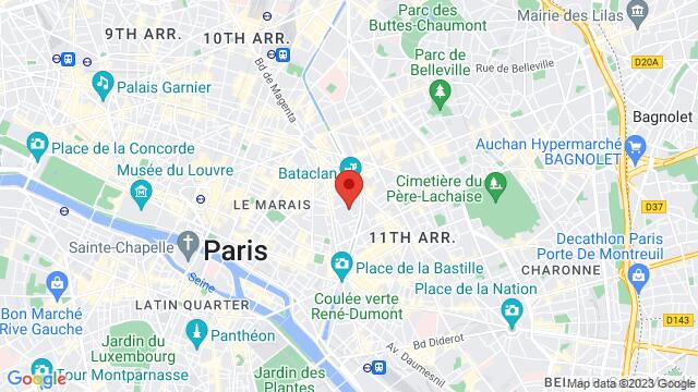Kaart van de omgeving van 9 Rue Alphonse Baudin, 75011 Paris