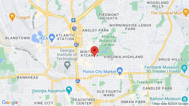 Map of the area around 989 Piedmont Ave NE, Atlanta, GA 30309-4108, United States,Atlanta, Georgia, Atlanta, GA, US