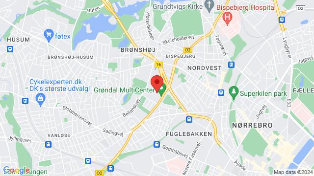 Map of the area around Hvidkildevej 64,Copenhagen, Frederiksberg, SF, DK