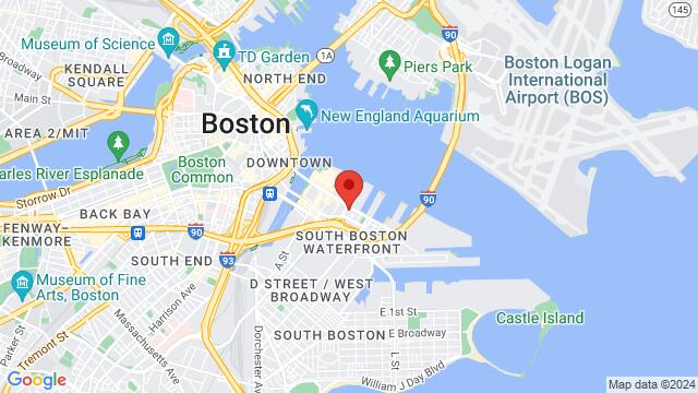 Mapa de la zona alrededor de Rosa Mexicano, 155 Seaport Blvd, Boston, MA, 02210, US