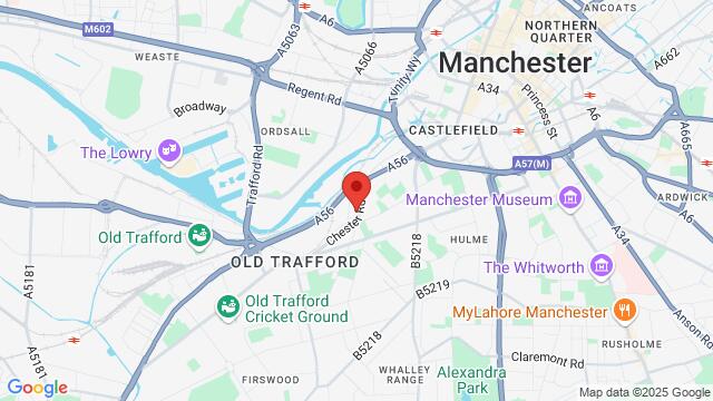 Map of the area around Fiera Studios, Unit 15A, Empress Business Centre, Chester Rd, Old Trafford, Stretford, Manchester, M16 9EA, United Kingdom, Manchester, EN, GB