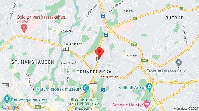 Kaart van de omgeving van Konghellegata 8, 0570 Oslo, Norge,Oslo, Norway, Oslo, OS, NO