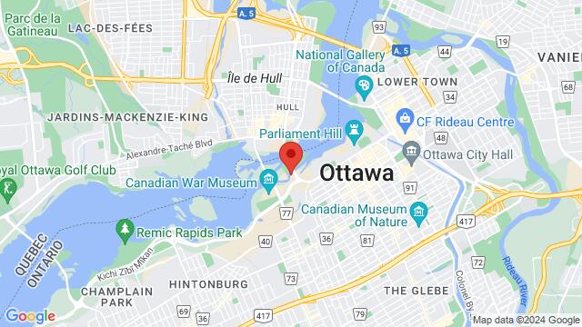 Map of the area around 555 Wellington St, Ottawa, ON K1R 1C5, Canada,Ottawa, Ontario, Ottawa, ON, CA