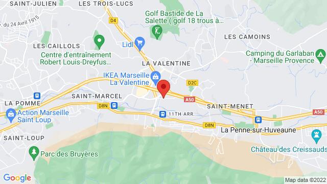 Map of the area around 7 Montée Commandant de Robien 13011 Marseille