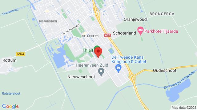 Map of the area around Heremaweg 20b, Heerenveen, The Netherlands