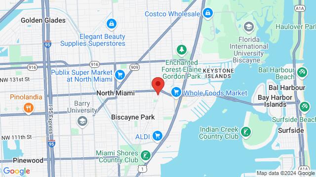 Map of the area around Black Box Media, 12355 NE 13th Ave, Miami, 33161, United States