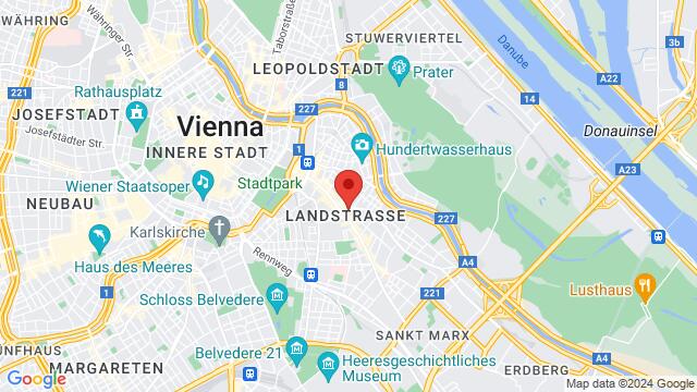 Kaart van de omgeving van 30 Kundmanngasse, Wien, Wien, AT