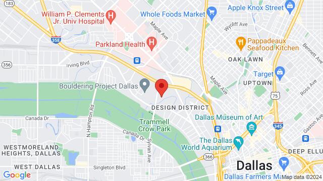 Map of the area around 2201 N Stemmons Fwy, Dallas, TX, US