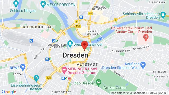Map of the area around Salzgasse 4, 1067, Dresden