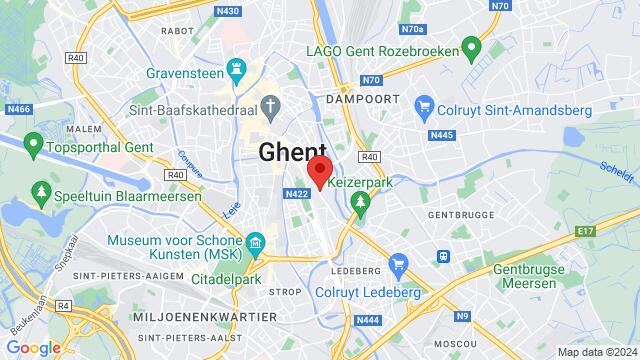 Map of the area around Lange Violettestraat 277A, 9000 Gent, België,Gent, Belgium, Gent, OV, BE