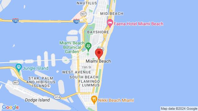 Kaart van de omgeving van Bagatelle, 1669 Collins Ave, Miami, FL, 33139, United States