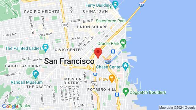 Map of the area around Mars Bar San Francisco, 798 Brannan St, San Francisco, CA, 94103, United States