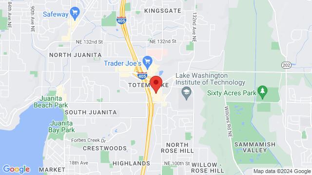 Map of the area around LaVida Dance Studio, 11961 124th Ave NE, Totem Square Plaza, Kirkland, WA, 98034, United States