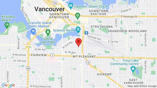 Carte des environs 54 E 4th Ave, Vancouver, BC V5T 1E8, Canada,Vancouver, British Columbia, Vancouver, BC, CA