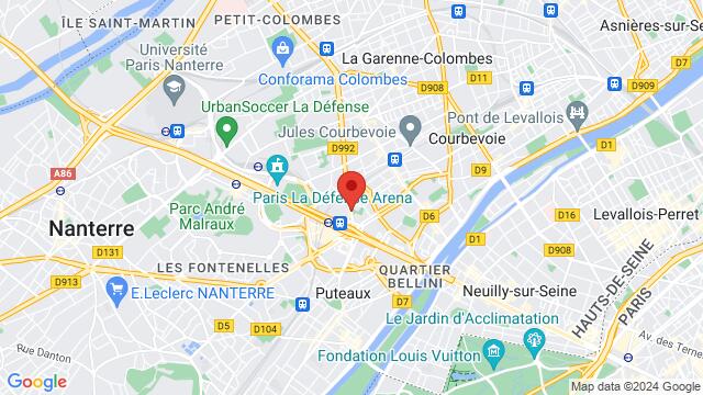 Map of the area around Tour Trinity, 1 bis Pl. de la Défense, 92400 Courbevoie