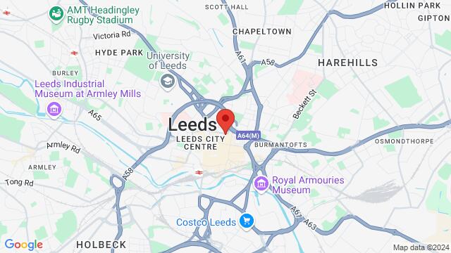 Mapa de la zona alrededor de 7 Grand Arcade, Leeds, LS1 6PG, United Kingdom,Leeds, Leeds, EN, GB