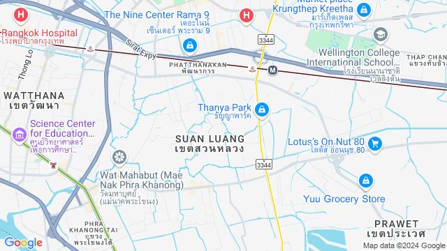 Map of the area around Bangkok, Thailand, Bangkok, BM, TH