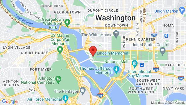 Map of the area around Lincoln Memorial, 2 Lincoln Memorial Circle, NW, Washington D.C., DC, 20037, United States