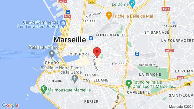 Karte der Umgebung von 3 Rue Crudere 13006 Marseille