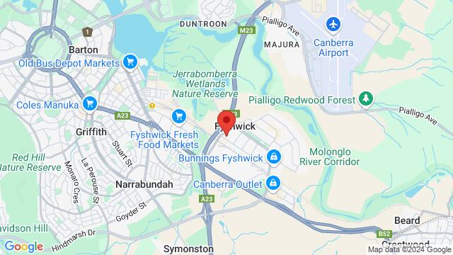 Map of the area around 98 Barrier St, Fyshwick ACT 2609, Australia,Canberra, Australian Capital Territory, Canberra, CT, AU