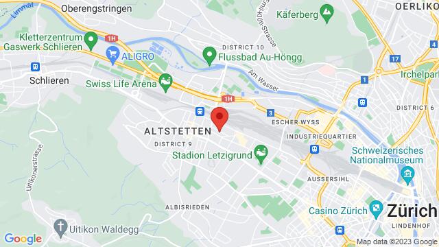 Map of the area around Albulastrasse 47, Zürich,