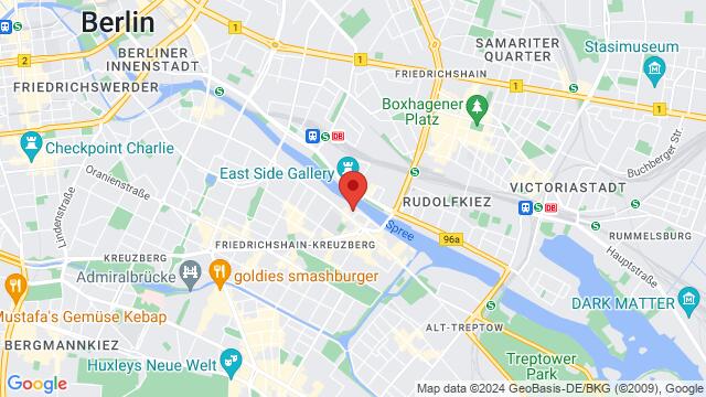 Mapa de la zona alrededor de Pfuelstraße 5,Berlin, Germany, Berlin, BE, DE