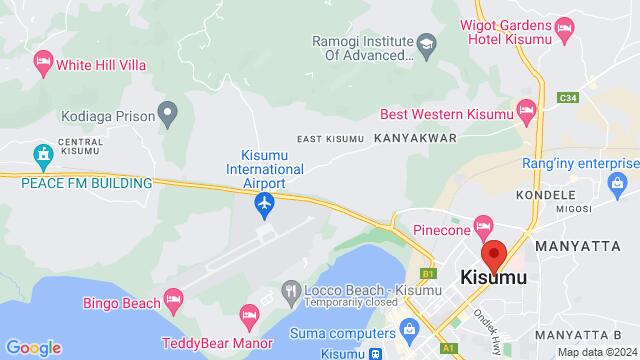 Map of the area around Nyanza Provincial Hospital, Ang'Awa Rd, Kisumu, Kenya,Kisumu, Kisumu, NY, KE