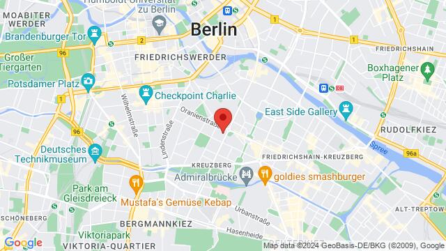 Karte der Umgebung von Prinzenstraße 85 F, 10969 Berlin, berlin,