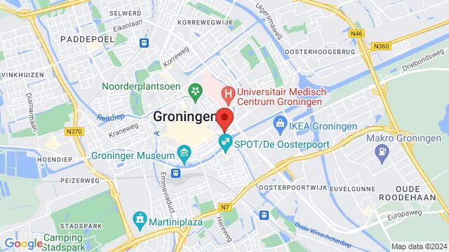 Map of the area around Lijnbaanstraat 10, 9711 RV Groningen, The Netherlands