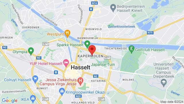 Mapa de la zona alrededor de Elfde Liniestraat 24, Hasselt