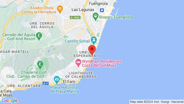 Kaart van de omgeving van Km 207 A-7, Playa del Castillo, s/n, 29640 Fuengirola, Málaga, Fuengirola , Málaga