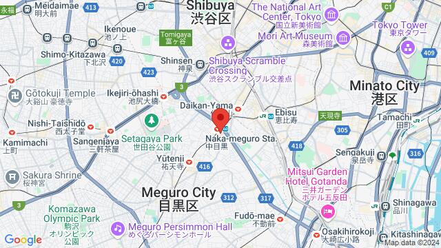 Map of the area around 上目黒2丁目1-3 中目黒GTプラザ中目黒GTテラス,Meguro,Tokyo,Japan, Shibuya City, TY, JP