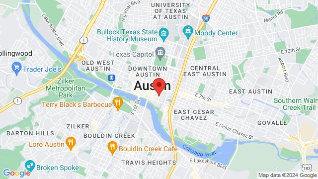 Map of the area around 309 East 3rd Street, Austin, TX, US