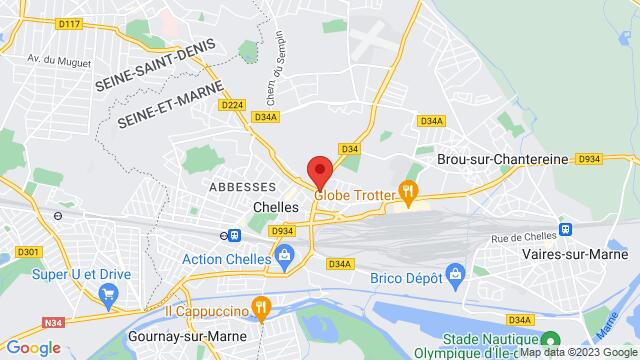 Map of the area around 2 Avenue Gendarme Castermant 77500 Chelles