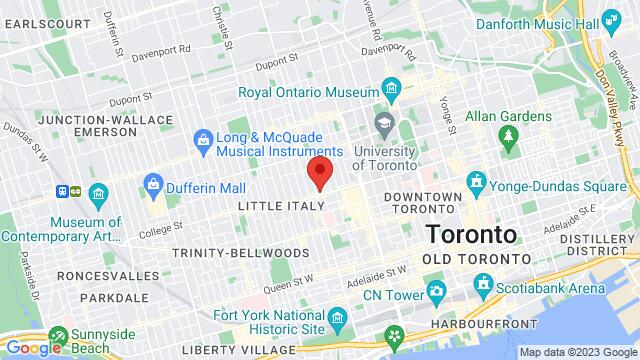 Map of the area around El Rancho Toronto, 430 College St, Toronto, Ontario, Canada