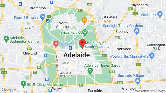 Map of the area around North Terrace,Adelaide,SA,Australia, Adelaide, SA, AU