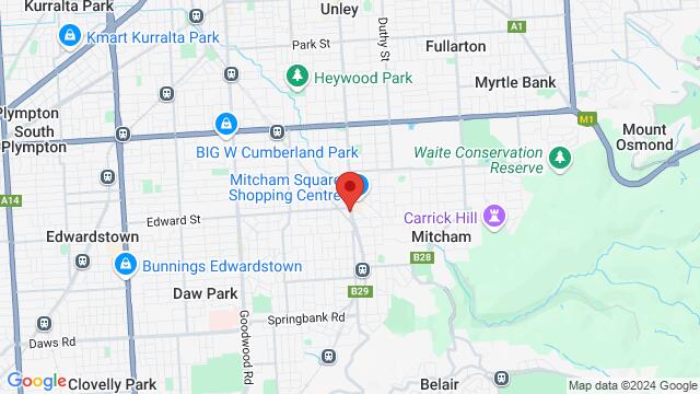 Map of the area around 242 Belair Rd, Lower Mitcham SA 5062, Australia,Adelaide, South Australia, Adelaide, SA, AU