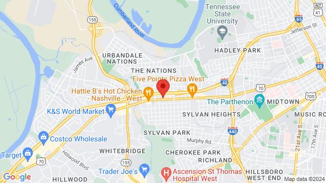 Mapa de la zona alrededor de 4822 Charlotte Ave,Nashville,TN,United States, Nashville, TN, US