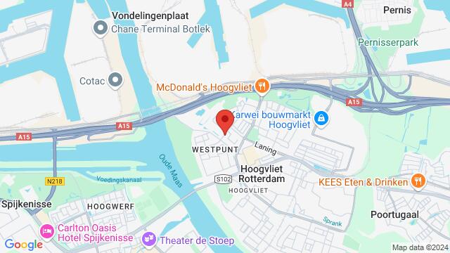 Map of the area around Max Havelaarweg 40, 3193 VB Hoogvliet Rotterdam, Hoogvliet Rotterdam, The Netherlands