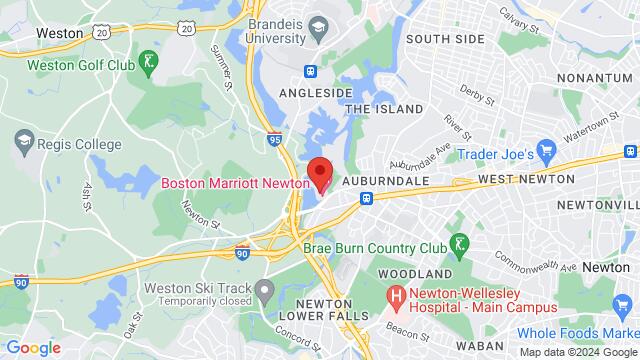 Map of the area around 2345 Commonwealth Avenue, 02466, Newton, MA, United States