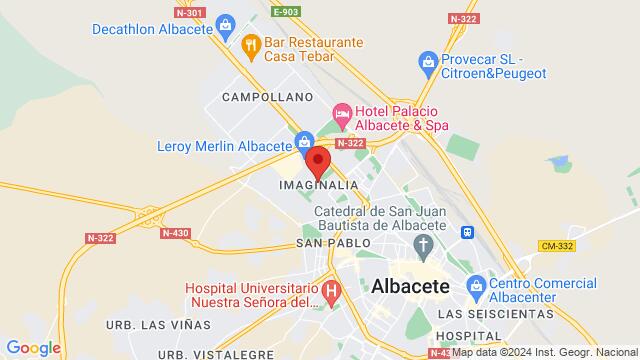 Map of the area around Avenida de la Ilustración, Albacete, Albacete