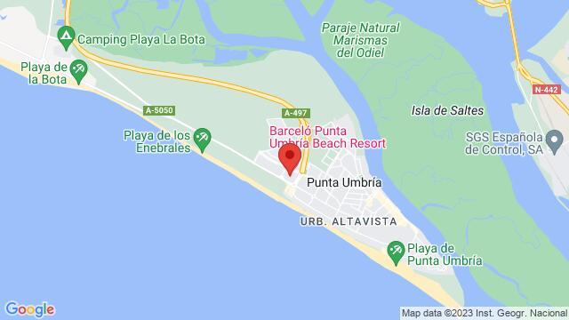 Map of the area around Barceló Punta Umbría Beach Resort