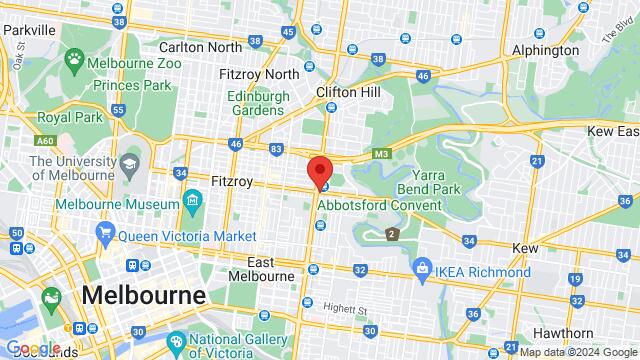 Karte der Umgebung von 225A-225 Johnston St, Abbotsford VIC 3067, Australia,Melbourne, Victoria, Australia, Melbourne, VI, AU