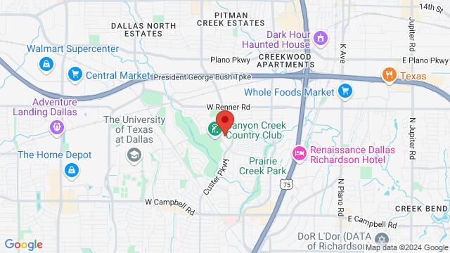 Map of the area around Tropik Vybe Studio, 2701 Custer Pkwy Ste 911, Richardson, TX, United States