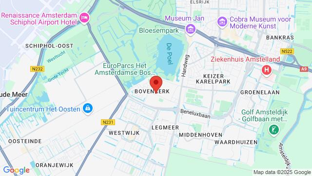 Map of the area around Vierlingsbeeklaan 24, Amstelveen. Clovisstraat 56, Haarlem.  Helsinkilaan 1, Nieuw-Vennep, Amstelveen, The Netherlands