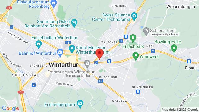 Karte der Umgebung von Werkstrasse 16, 8400 Winterthur