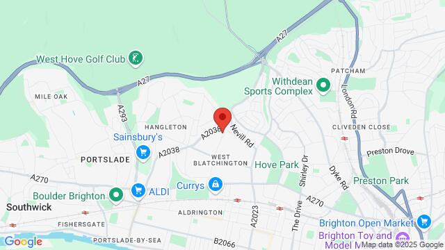 Map of the area around 223 Holmes Avenue, Hove, BN3 7LH, United Kingdom, Brighton, EN, GB