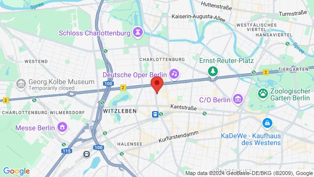 Map of the area around Kaiser-Friedrich-Straße 67, 10627, Berlin, BE, DE