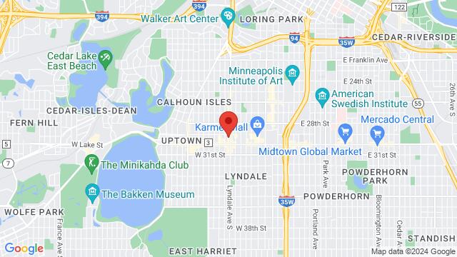 Karte der Umgebung von James Ballentine “Uptown” VFW Post 246, 2916 Lyndale Ave S, Minneapolis, MN 55408, Minneapolis, MN, 55408, US